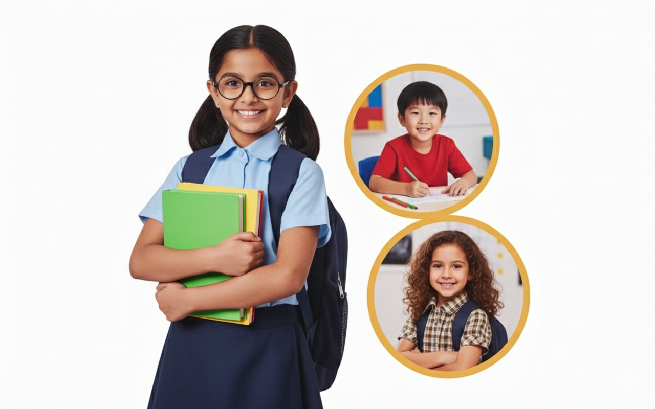 Students learning at Kiddies Montessori